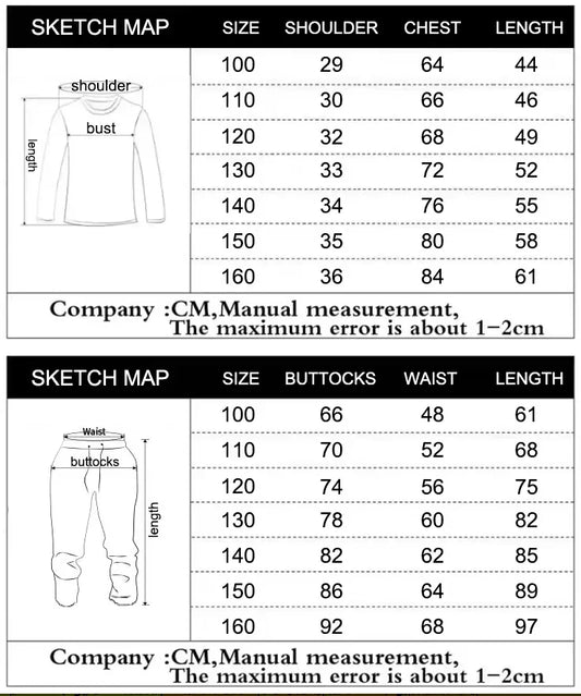 UFC Minimalist Set Adult Children Autumn/Winter Thick Fabric Sports Training Fighting Style Slimming Long Sleeve Pants Clothing