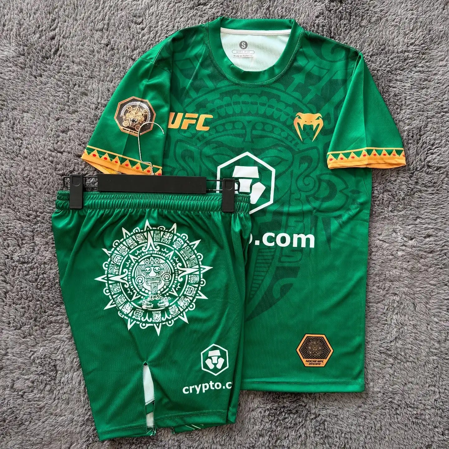 UFC New Top Fighters Fighting Match T-shirt Set, Men's and Women's Breathable Shirts, Sweating Wrestling and Running Training Cl