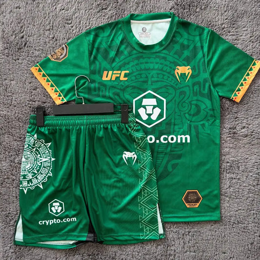 UFC New Top Fighters Fighting Match T-shirt Set, Men's and Women's Breathable Shirts, Sweating Wrestling and Running Training Cl