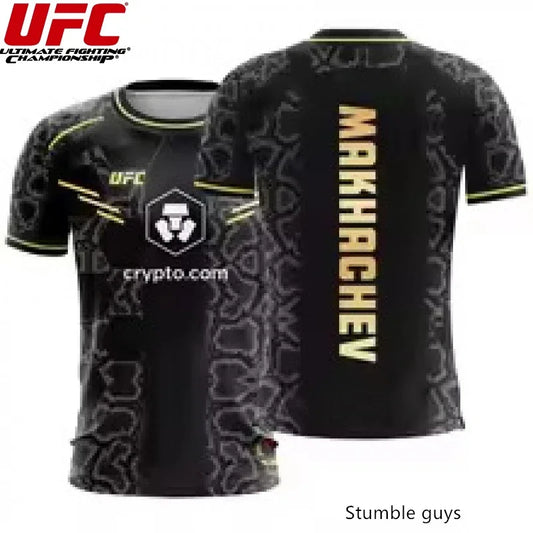 UFC Men's Fighting T-Shirt Breathable Sports Jersey MMA Quick Dry Athletic Teen Wear