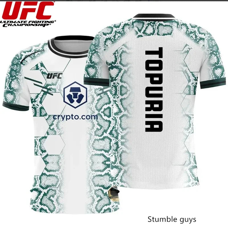UFC Men's Fighting T-Shirt Breathable Sports Jersey MMA Quick Dry Athletic Teen Wear