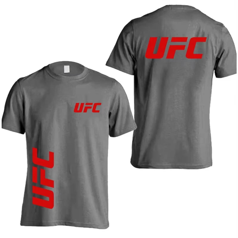 UFC Fighting Men's Summer Leisure Sports Cotton Top Women's Street Leisure Fashion T-shirt