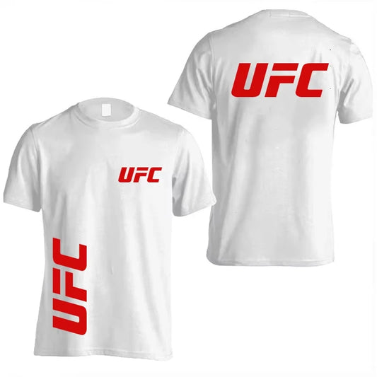 UFC Fighting Men's Summer Leisure Sports Cotton Top Women's Street Leisure Fashion T-shirt