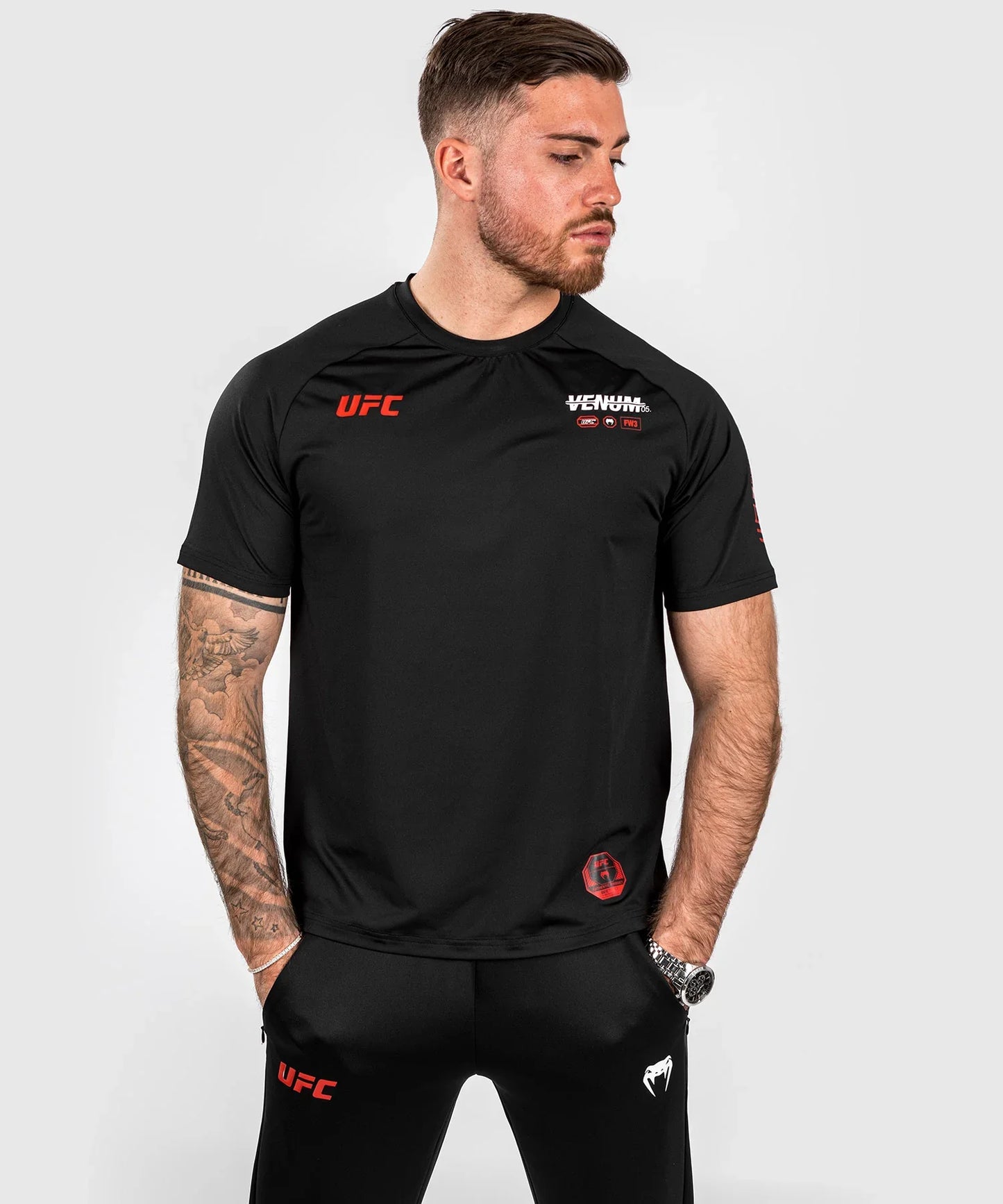 Fashionable UFC Printed T-shirt, Breathable Printed T-shirt, Quick Drying Short Sleeved Outdoor Running Combat Training Top