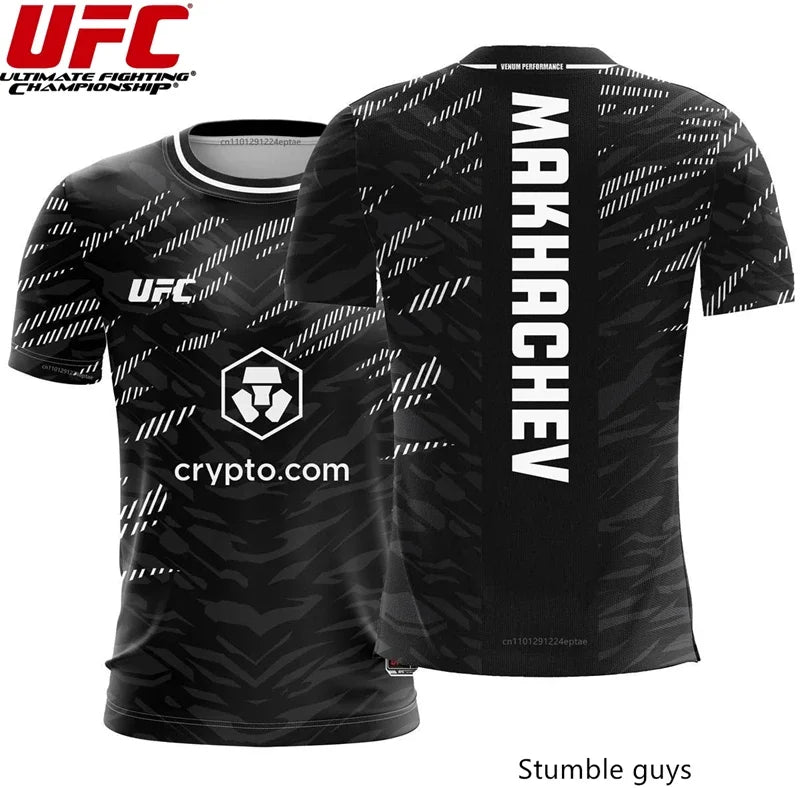 UFC Men's Fighting T-Shirt Breathable Sports Jersey MMA Quick Dry Athletic Teen Wear